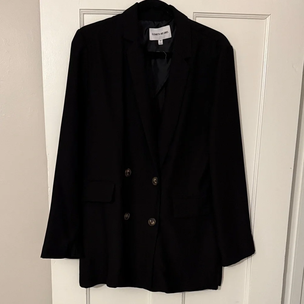Elizabeth and James Oversized Black Blazer - Picture 1 of 4